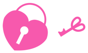 Image of heart-shaped padlock and key