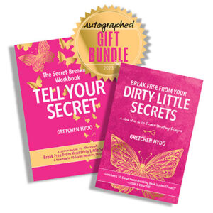 Gift bundle of the book, "Break Free from Your Dirty Little Secrets: A New You in 10 Secret-Breaking Stages" and the companion workbook, both autographed and including free shipping.